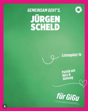 Jürgen Scheld, Listenplatz 14 von Bündnis 90/Die Grünen in Ginsheim-Gustavsburg